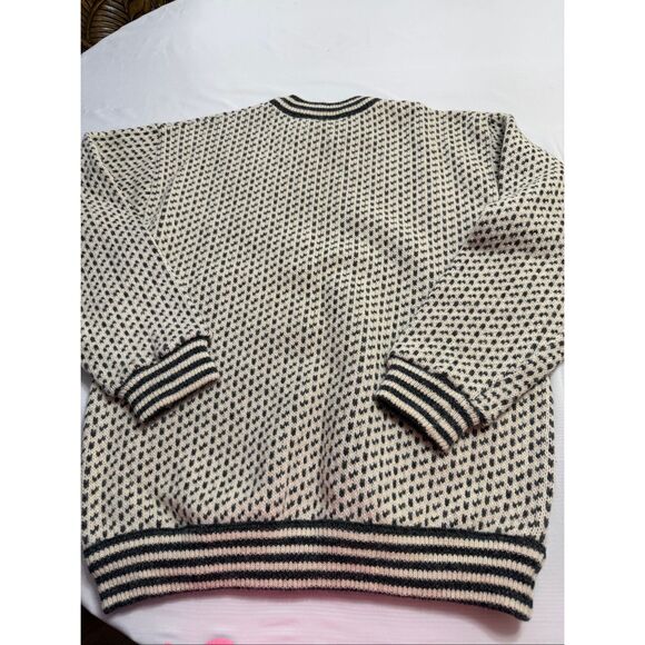 L.L. Bean Vintage Norway Birdseye Heavy Fisherman Sweater Men’s Size Large Tall - Picture 13 of 16